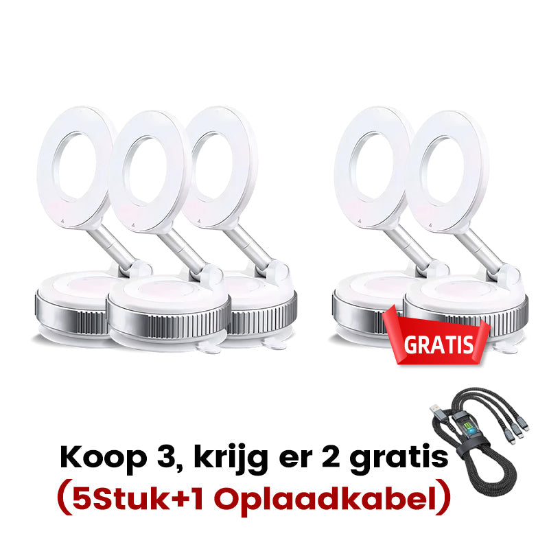MagnoGrip™ – 360° Draaibare Magnetische Telefoonhouder met Vacuümzuigkracht