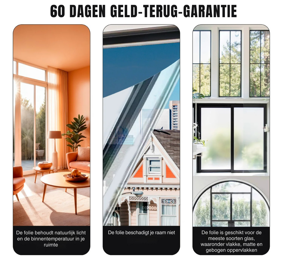 ShadeGuard™ | Zelfklevende Raam Privacyfolie