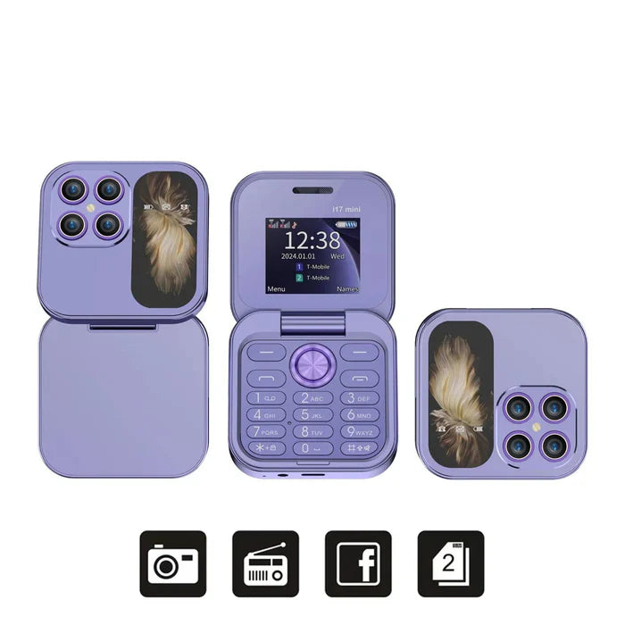 MiniFlip | 2 SIM kaart Opvouwbare mobiele telefoon
