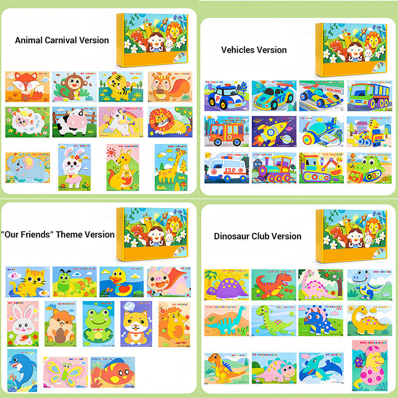 🎨 KreaFun™ 3D Knutselstickers – Creativiteit die tot leven komt