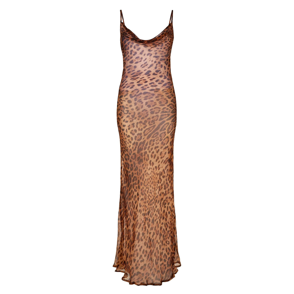 Malisa - Lange jurk met luipaardprint