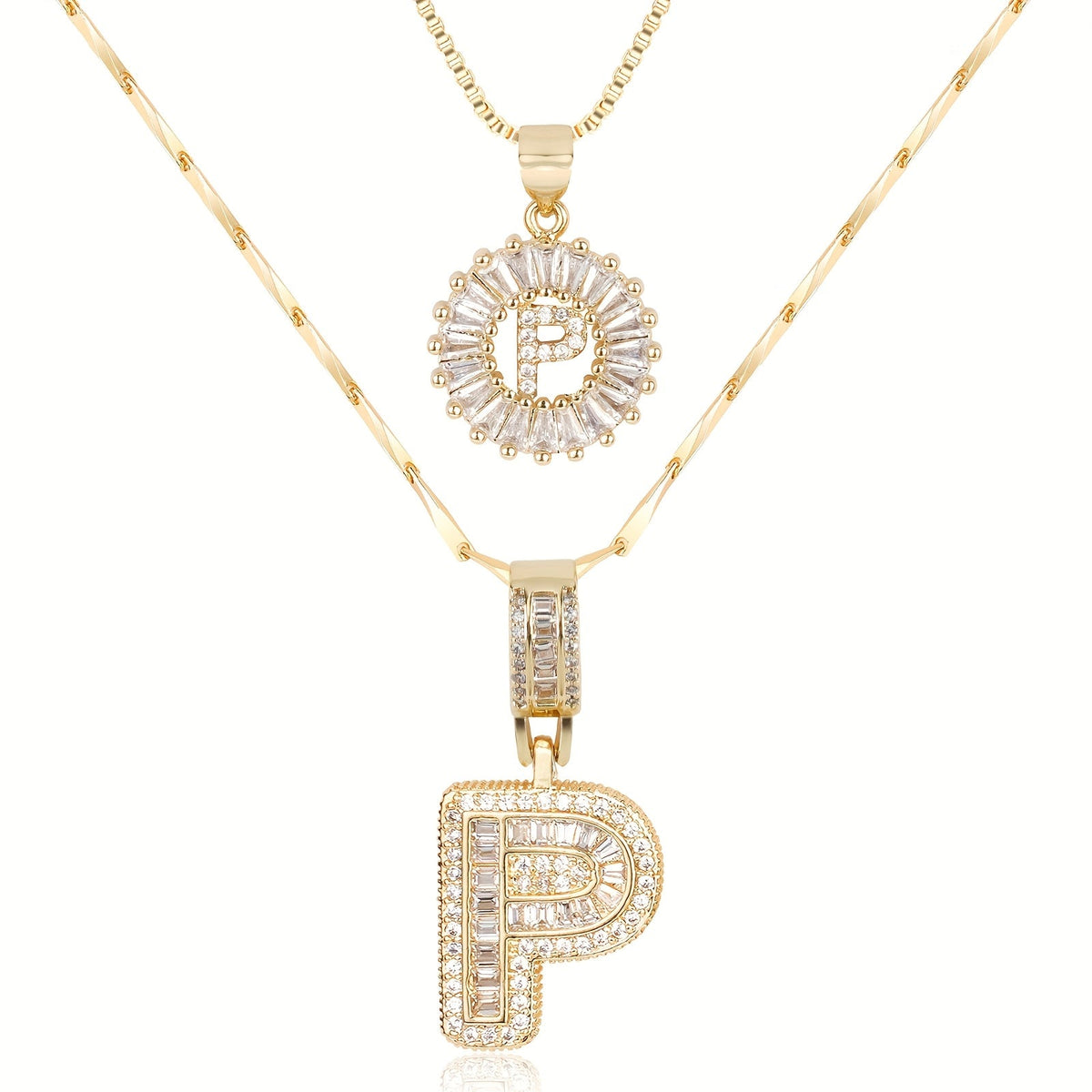 Lustra™ | Luxe Initial Ketting Set | 2 Stuks