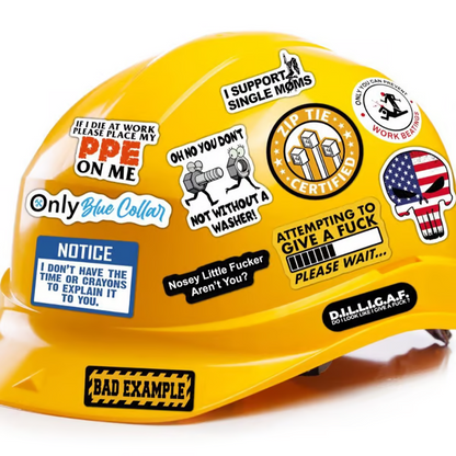WerkTack™ – Stickers met Karakter voor Echte Vakmannen