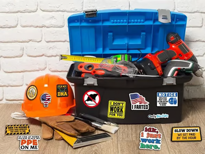 WerkTack™ – Stickers met Karakter voor Echte Vakmannen