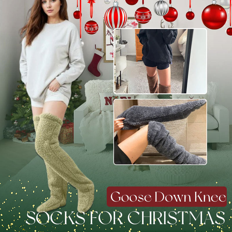 Wintera™ Ganzendons Kniekousen – Warmte met een vleugje kerstmagie 🎄