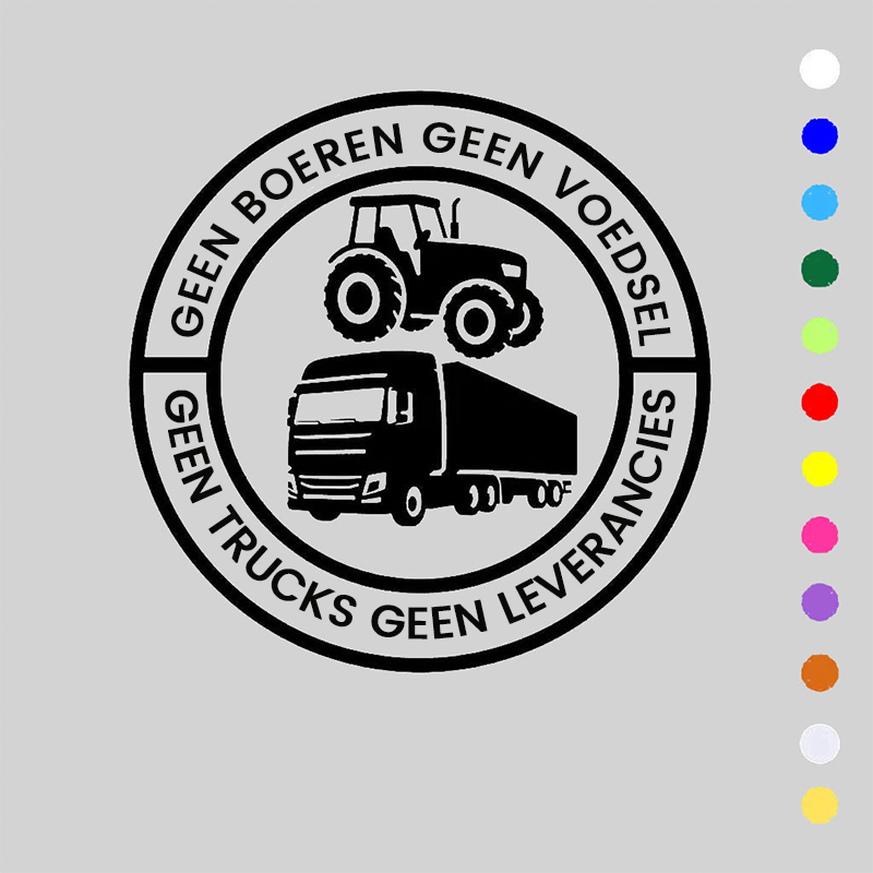 AgriRoad™ – Premium Vinyl Sticker “Zonder Boeren, Zonder Beweging” | 1+2 GRATIS