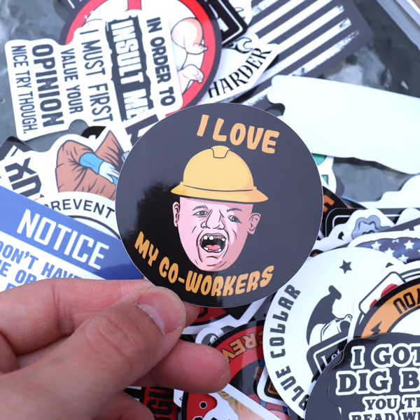 WerkTack™ – Stickers met Karakter voor Echte Vakmannen