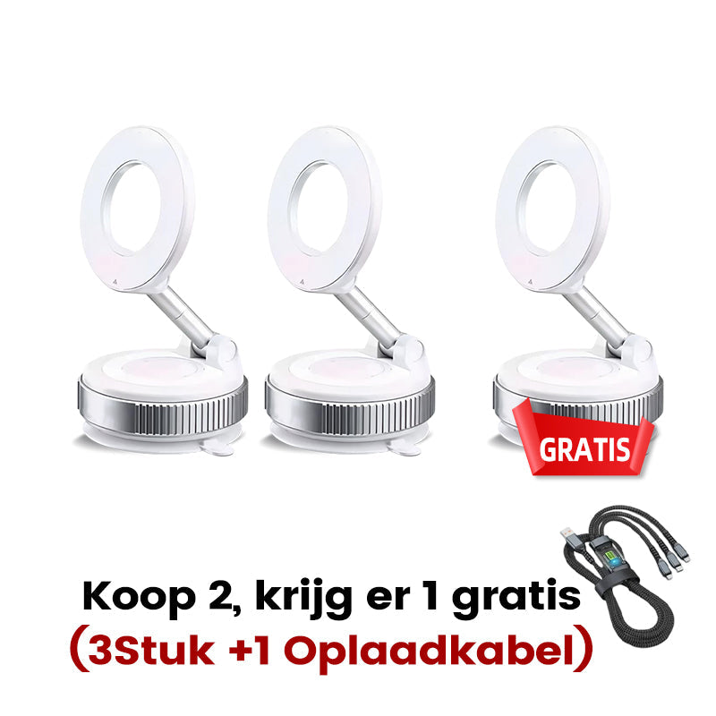 MagnoGrip™ – 360° Draaibare Magnetische Telefoonhouder met Vacuümzuigkracht