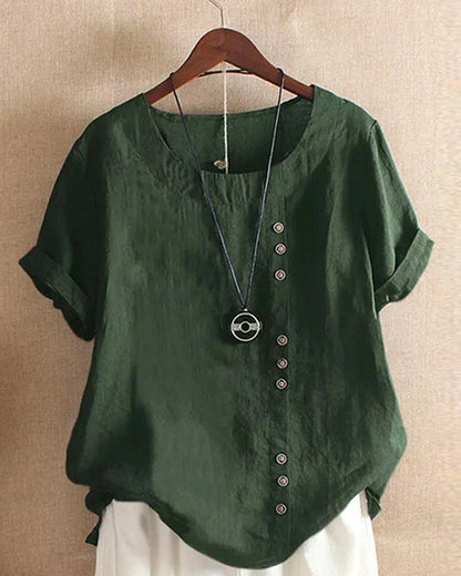 Sink™ - Glad T-shirt met korte mouwen en ronde halslijn