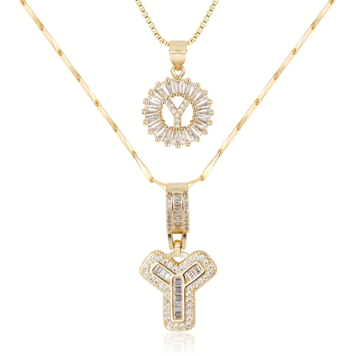 Lustra™ | Luxe Initial Ketting Set | 2 Stuks