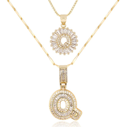 Lustra™ | Luxe Initial Ketting Set | 2 Stuks