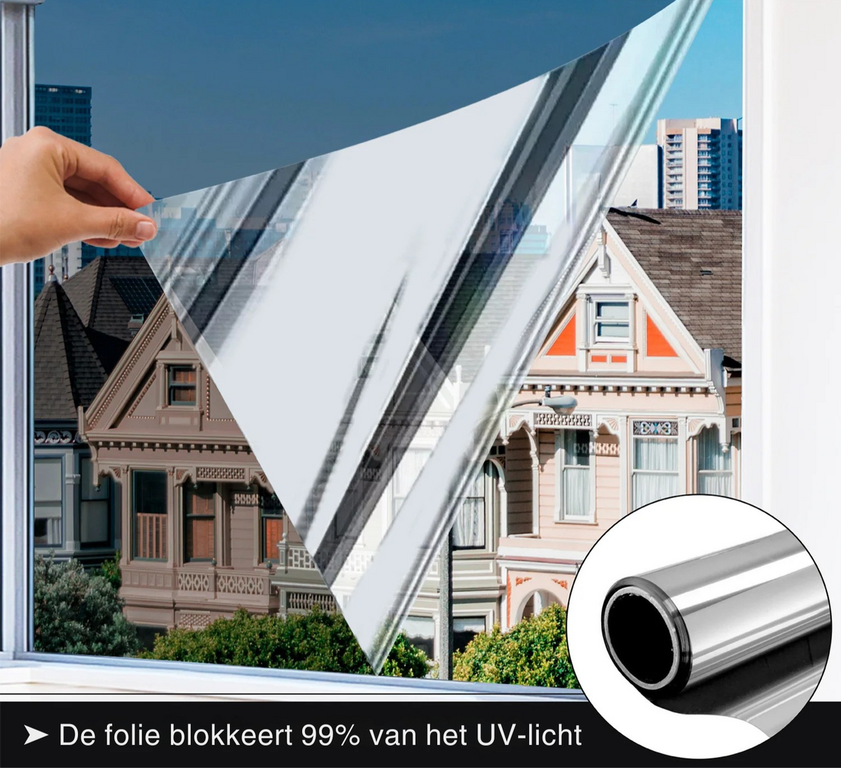 ShadeGuard™ | Zelfklevende Raam Privacyfolie