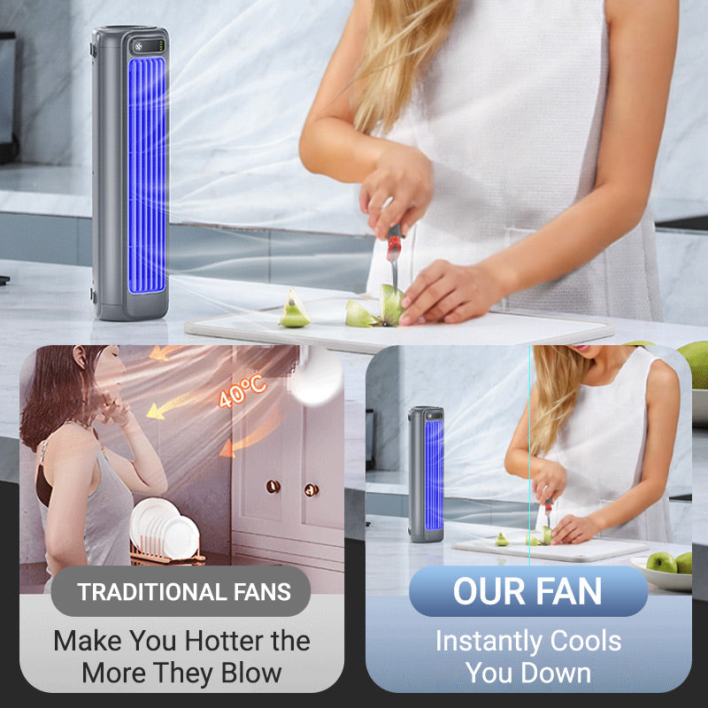 BreezeFlow™ | 2-in-1 Draagbare Turbo Tower Ventilator