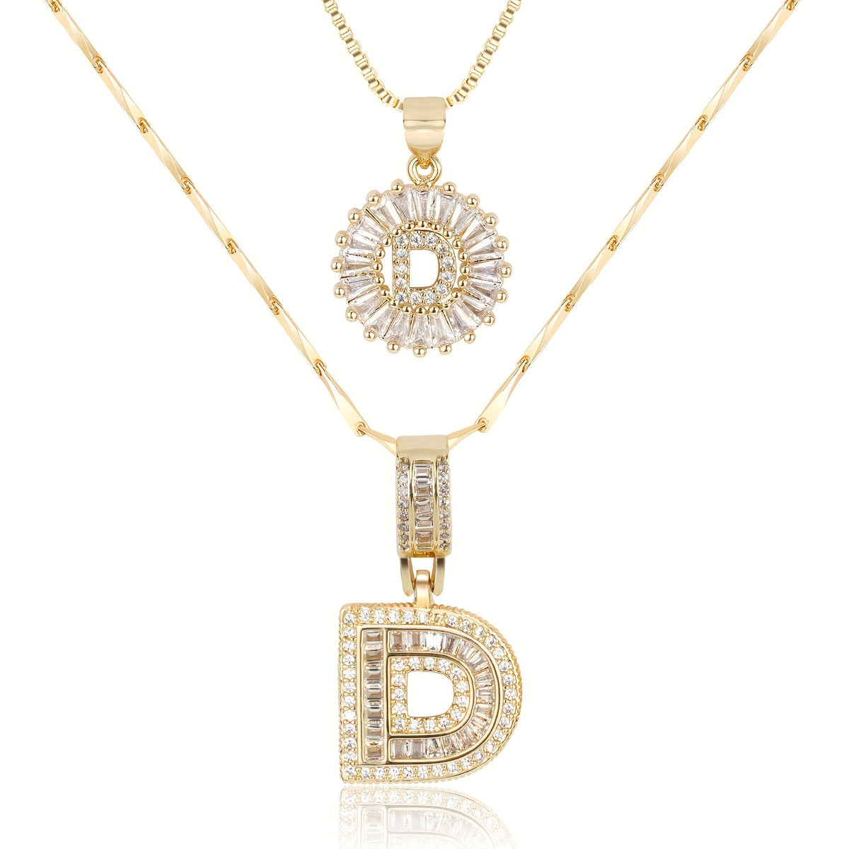 Lustra™ | Luxe Initial Ketting Set | 2 Stuks