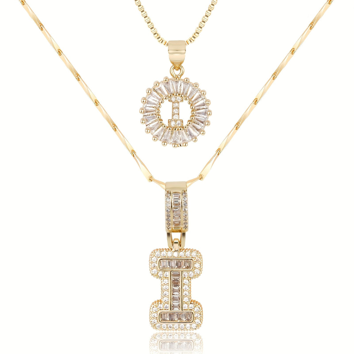 Lustra™ | Luxe Initial Ketting Set | 2 Stuks