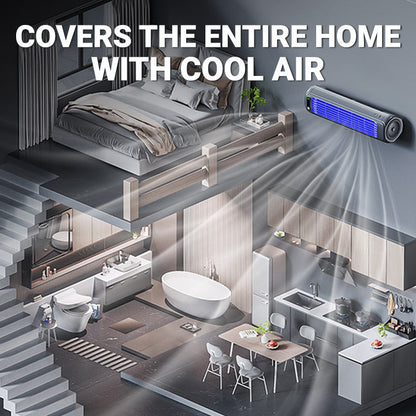 BreezeFlow™ | 2-in-1 Draagbare Turbo Tower Ventilator