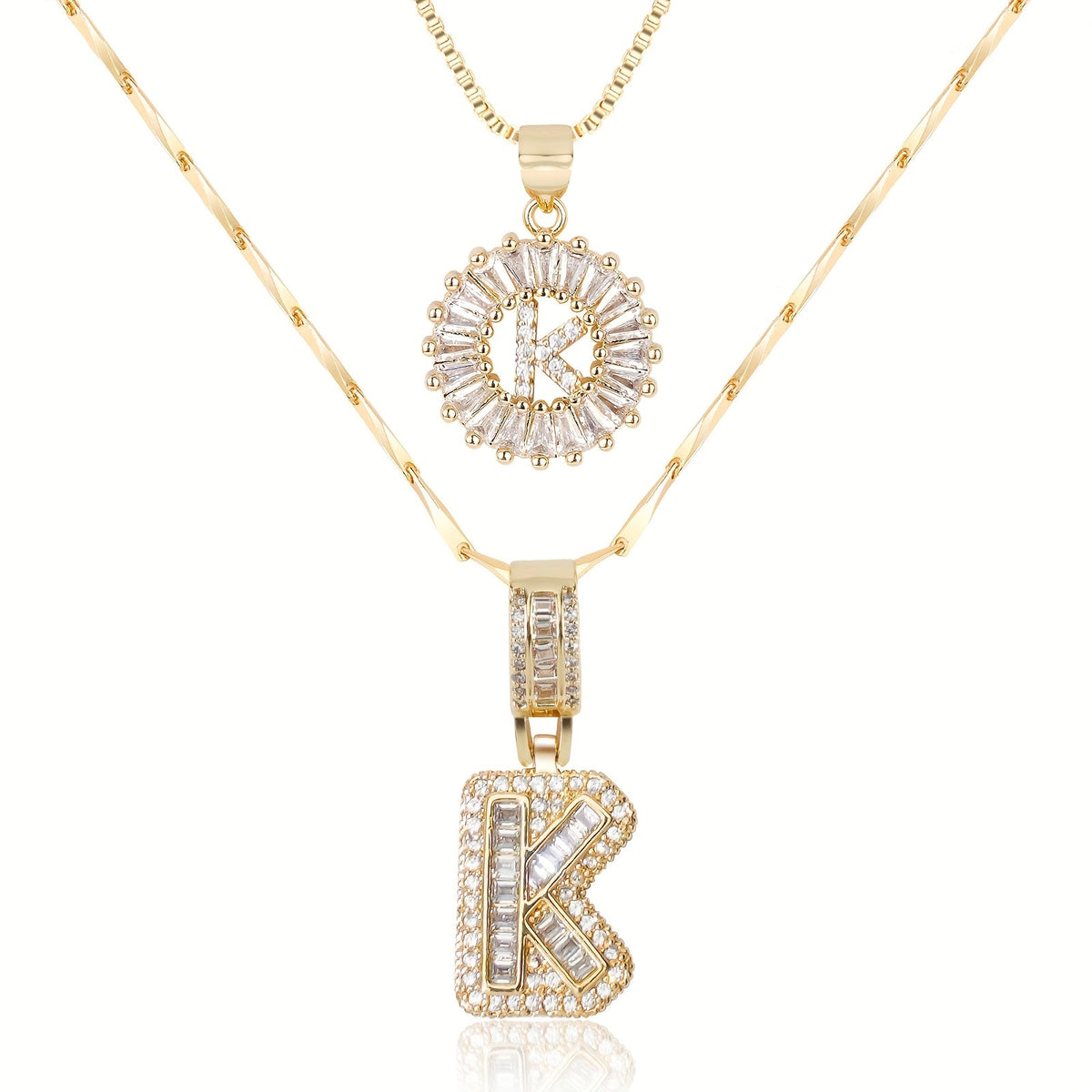 Lustra™ | Luxe Initial Ketting Set | 2 Stuks