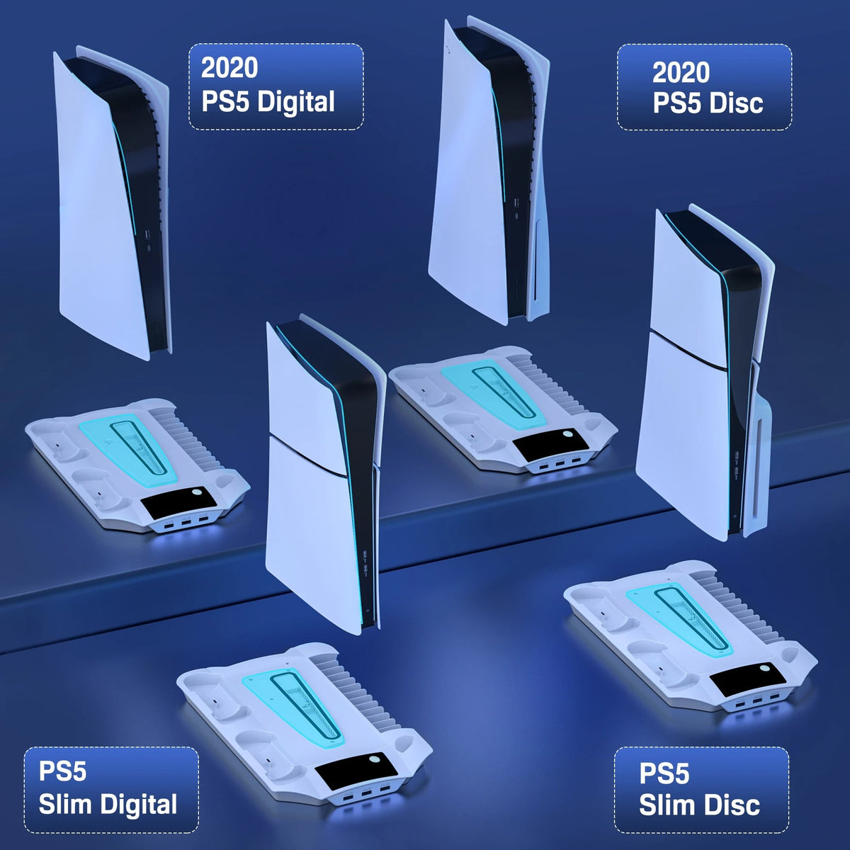 GamerDock - De Ultieme PS5 Oplossing voor Koeling, Opladen en Opslag