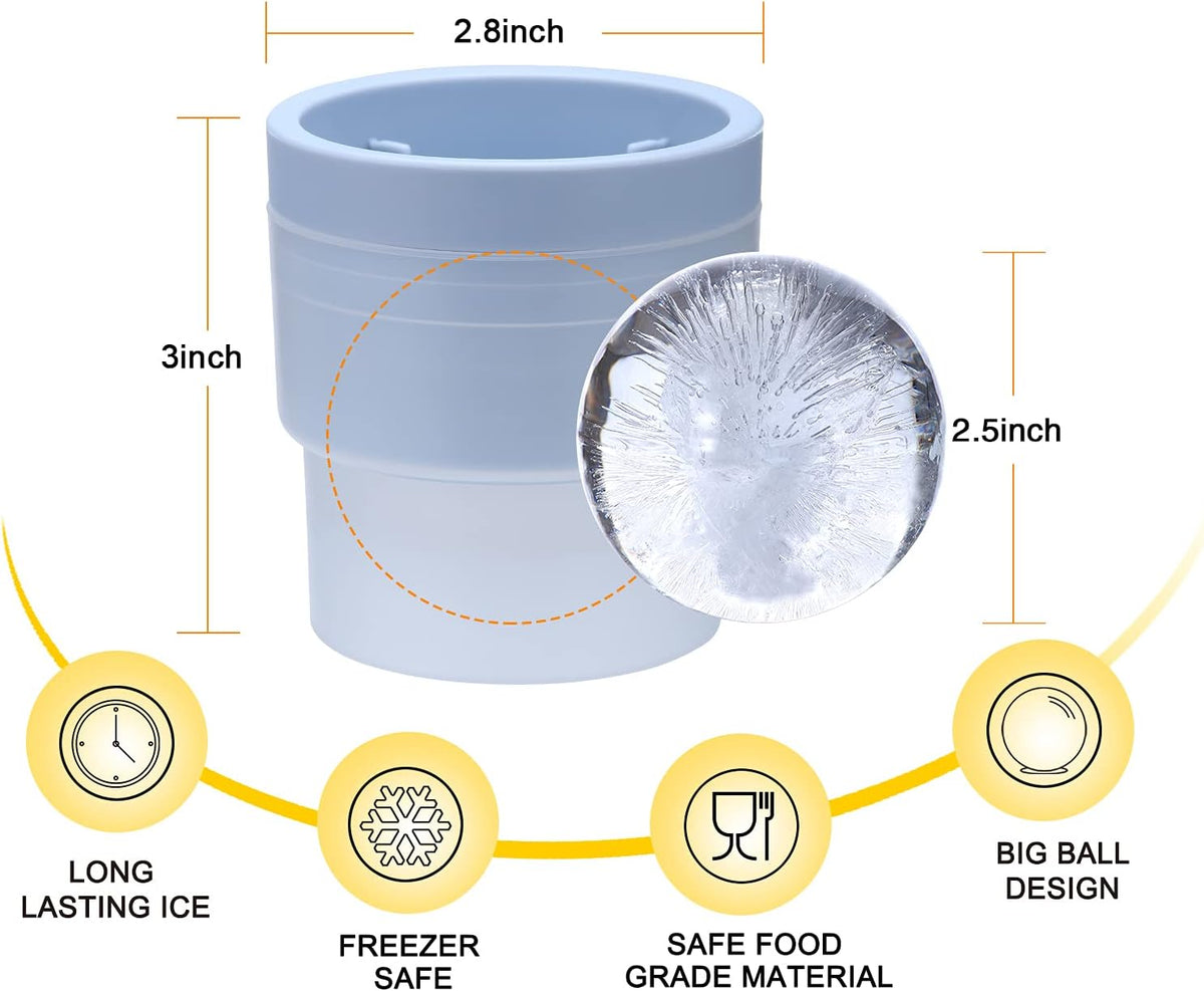 CoolSphere™ – Siliconen IJsbollenmaker voor Drankjes met Stijl