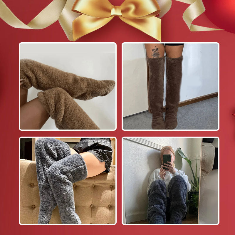 Wintera™ Ganzendons Kniekousen – Warmte met een vleugje kerstmagie 🎄