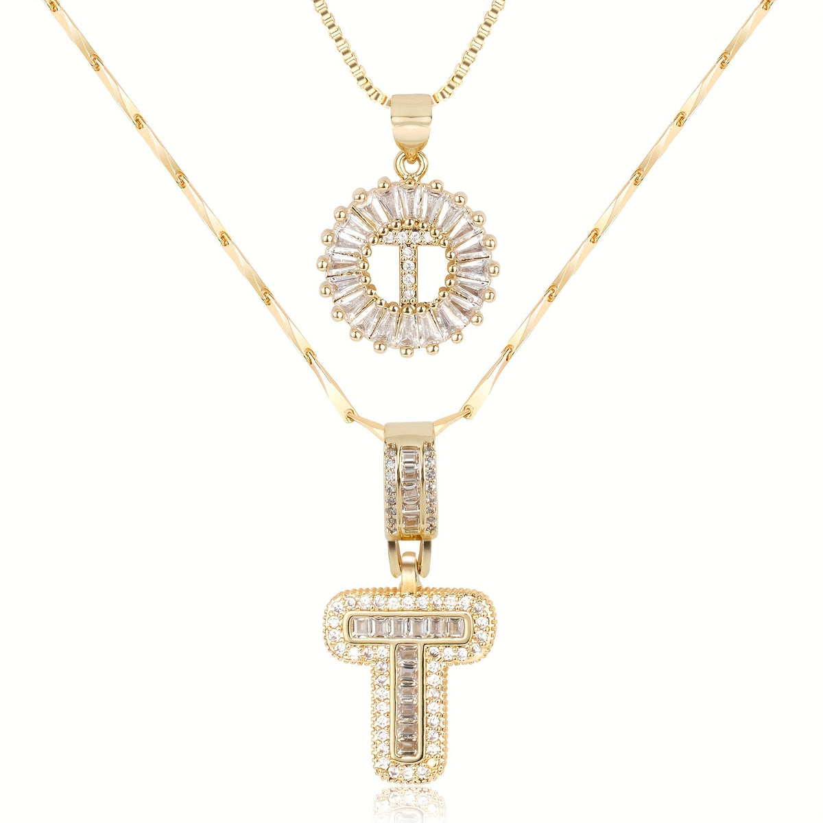 Lustra™ | Luxe Initial Ketting Set | 2 Stuks