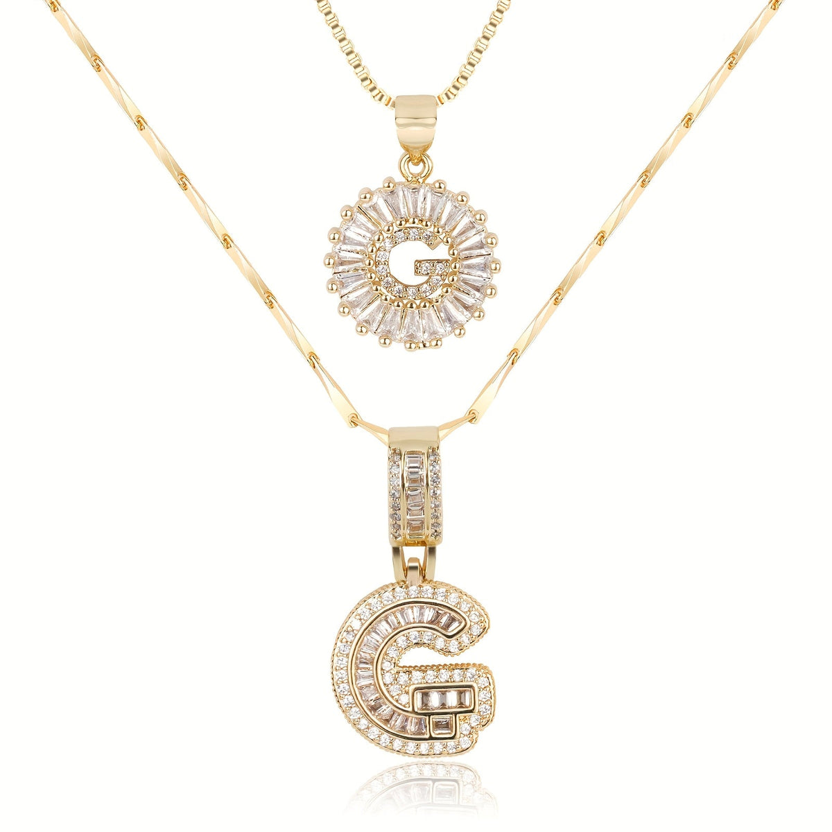 Lustra™ | Luxe Initial Ketting Set | 2 Stuks