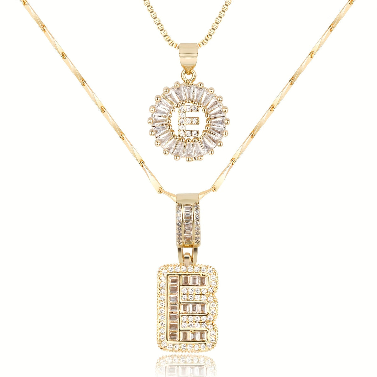 Lustra™ | Luxe Initial Ketting Set | 2 Stuks