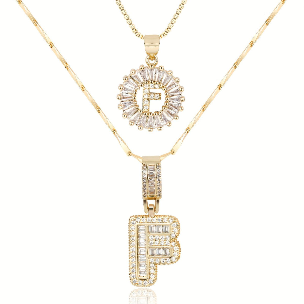 Lustra™ | Luxe Initial Ketting Set | 2 Stuks