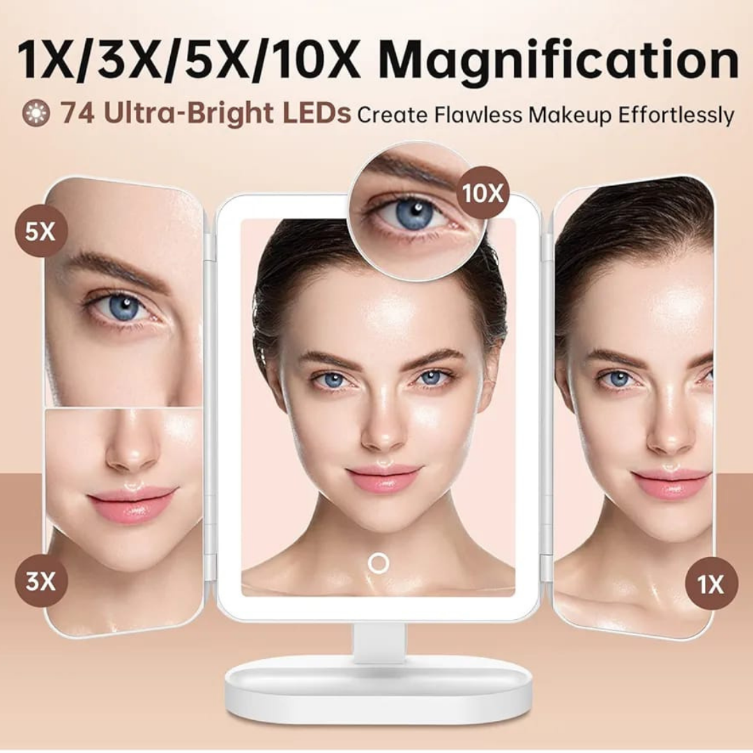 GlowGo™ - Jouw Essentiële Make-up Spiegel voor Onderweg