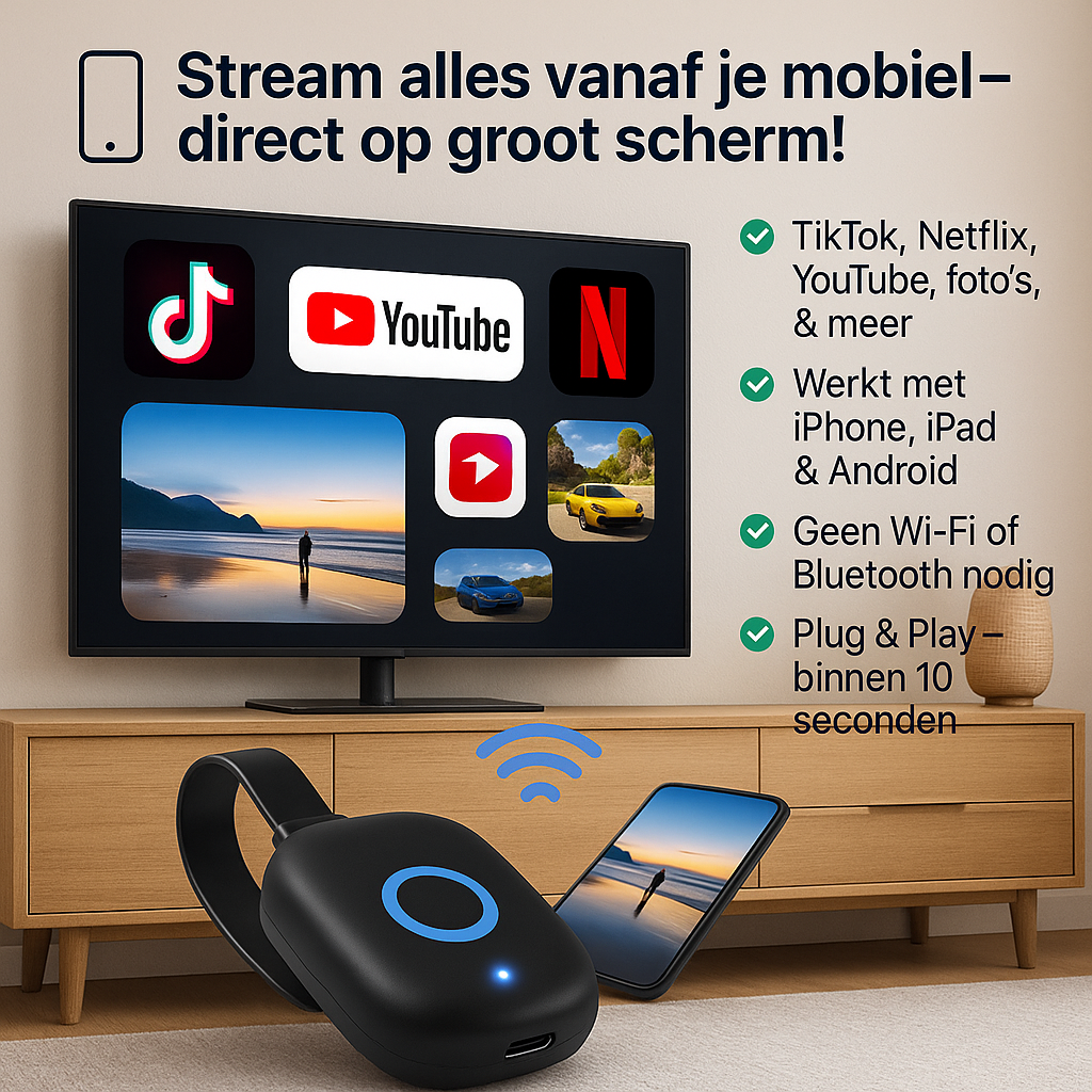 ViewEase™ — Draadloos kijken zonder grenzen