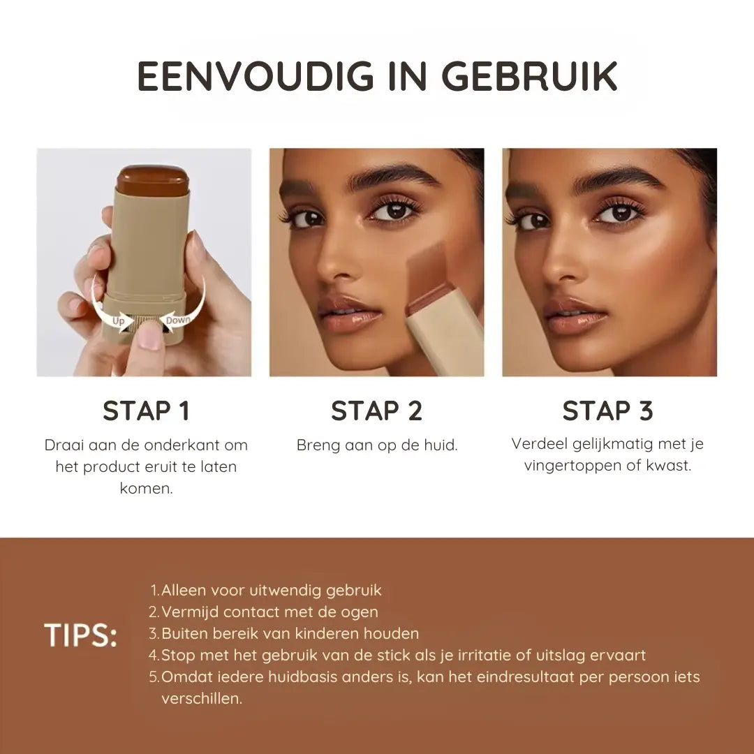 Velvéra™ Foundation Stick – Natuurlijk. Krachtig. Compact. | 1+1 Gratis