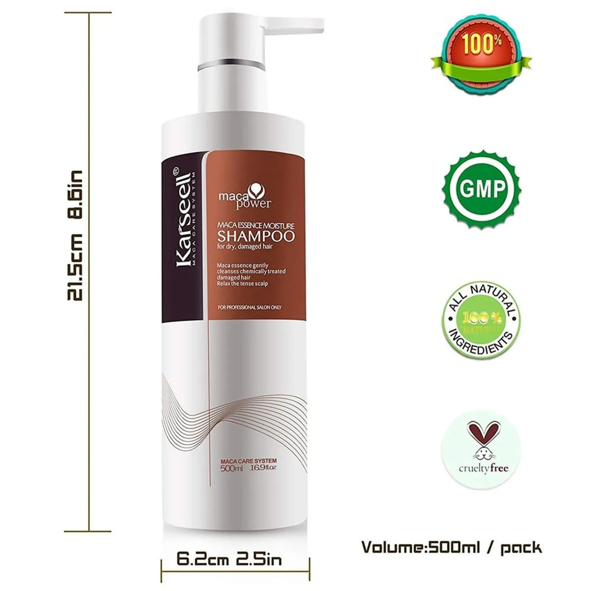 Shampoo Voor Gezond, Glanzend en Hersteld Haar | 500ml