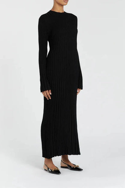 EleganceWear™ - Midi-jurk met lange mouwen