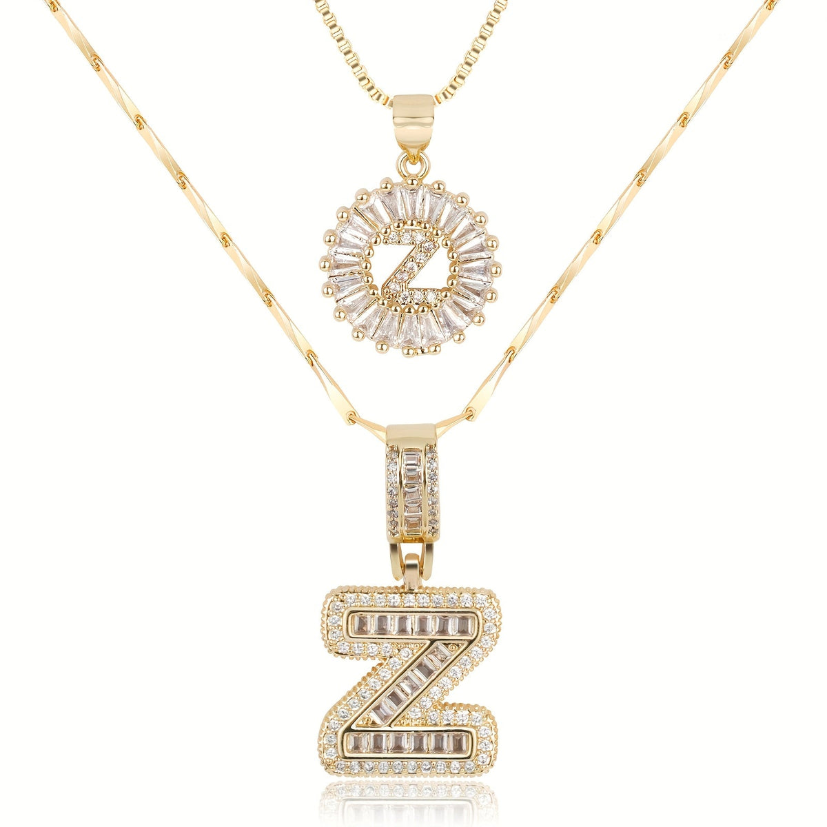 Lustra™ | Luxe Initial Ketting Set | 2 Stuks