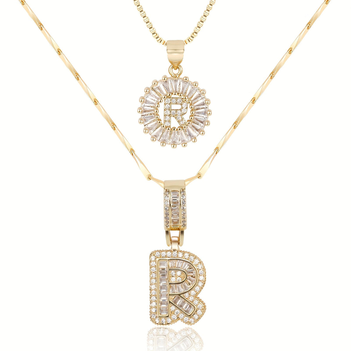 Lustra™ | Luxe Initial Ketting Set | 2 Stuks