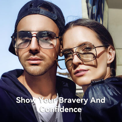 LuxeVibe™ | Premium UV400 Retro Zonnebril – Unisex | 1+1 GRATIS