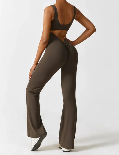 VedaFit™ – Jumpsuit met Flared Fit & Sculpting Effect!
