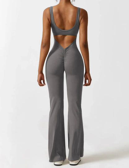 VedaFit™ – Jumpsuit met Flared Fit & Sculpting Effect!