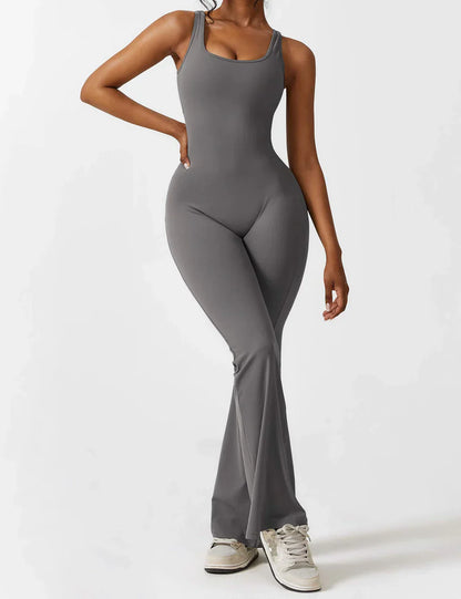 VedaFit™ – Jumpsuit met Flared Fit & Sculpting Effect!