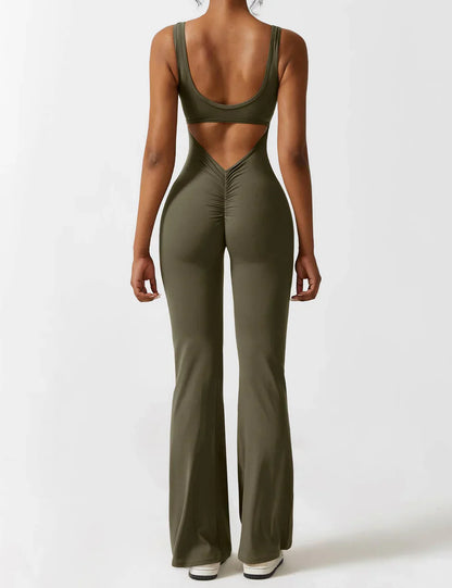VedaFit™ – Jumpsuit met Flared Fit & Sculpting Effect!
