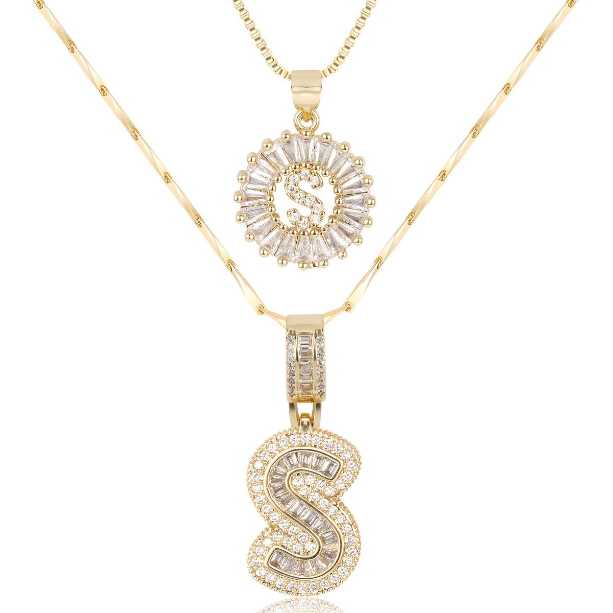 Lustra™ | Luxe Initial Ketting Set | 2 Stuks