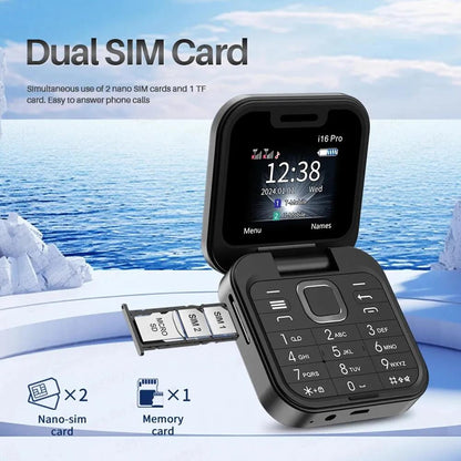 MiniFlip | 2 SIM kaart Opvouwbare mobiele telefoon