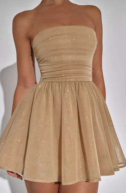 Selina™ Glamour Strapless Jurk