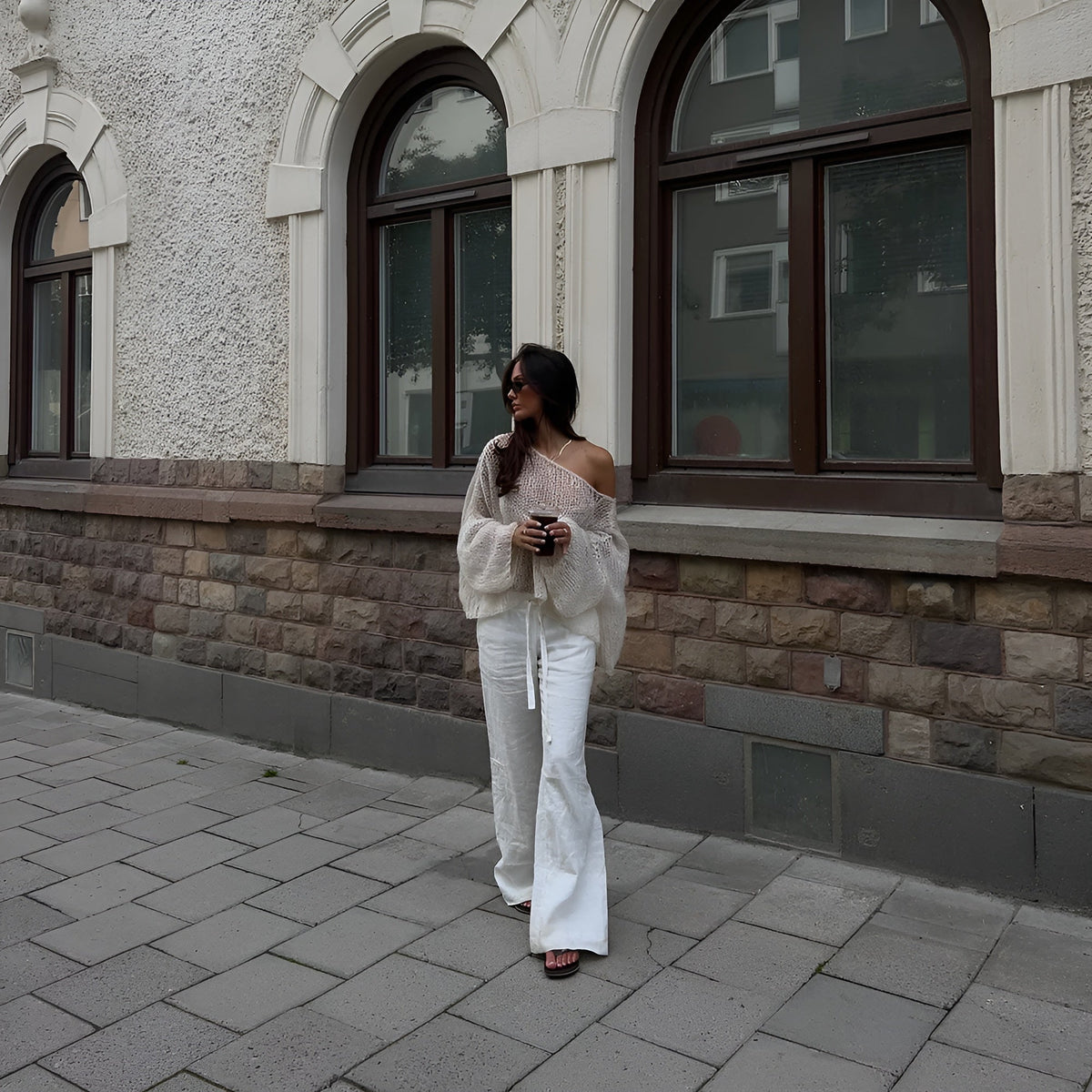 BreezyLuxe | LINNEN BROEK MET LAGE TAILLE