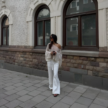 BreezyLuxe | LINNEN BROEK MET LAGE TAILLE