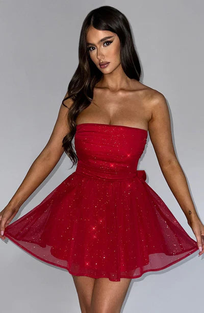 Selina™ Glamour Strapless Jurk