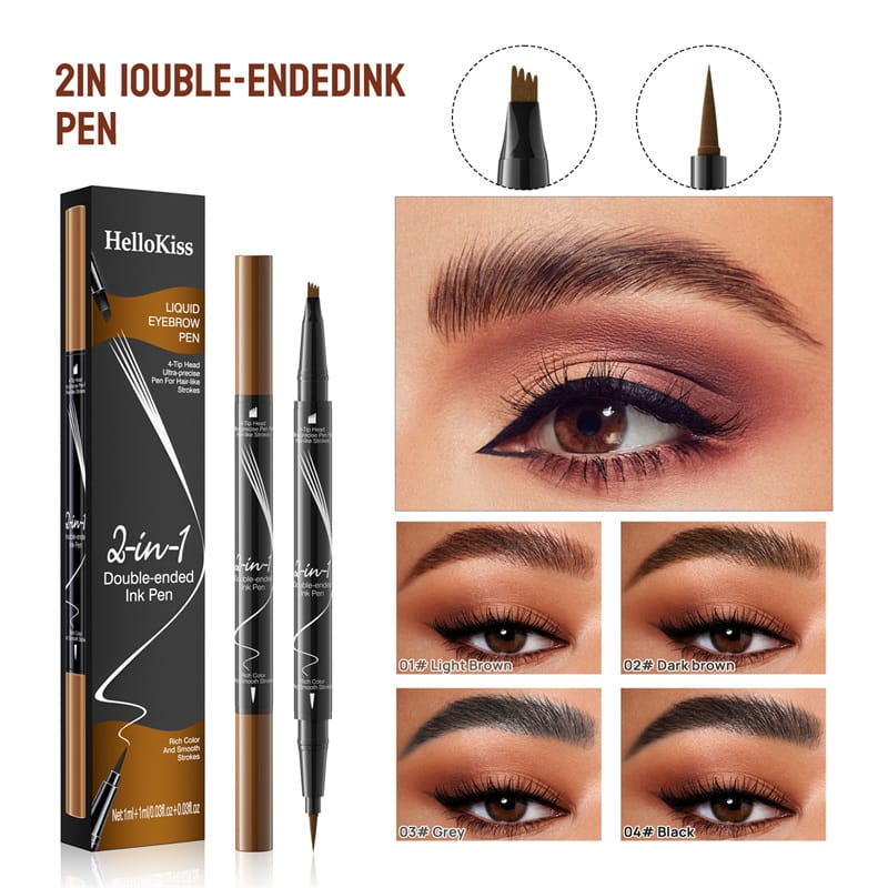 DuoDefine - Langhoudende wenkbrauwpen | 1+1 GRATIS