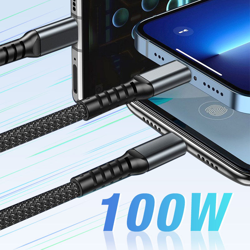 Voltix™ – De Ultieme 3-in-1 Oplaadkabel