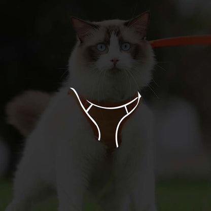PawSure™ – Reflecterend Kattenharnas voor Veilig & Comfortabel Wandelen