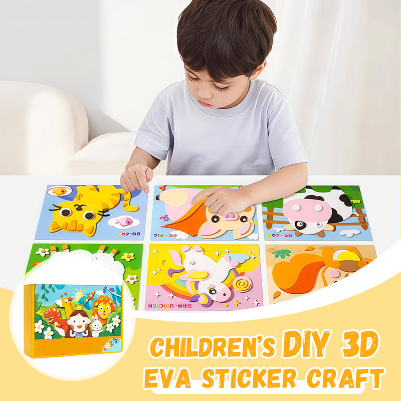 🎨 KreaFun™ 3D Knutselstickers – Creativiteit die tot leven komt